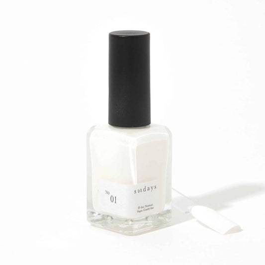 No.01: Pure White non-toxic nail polish