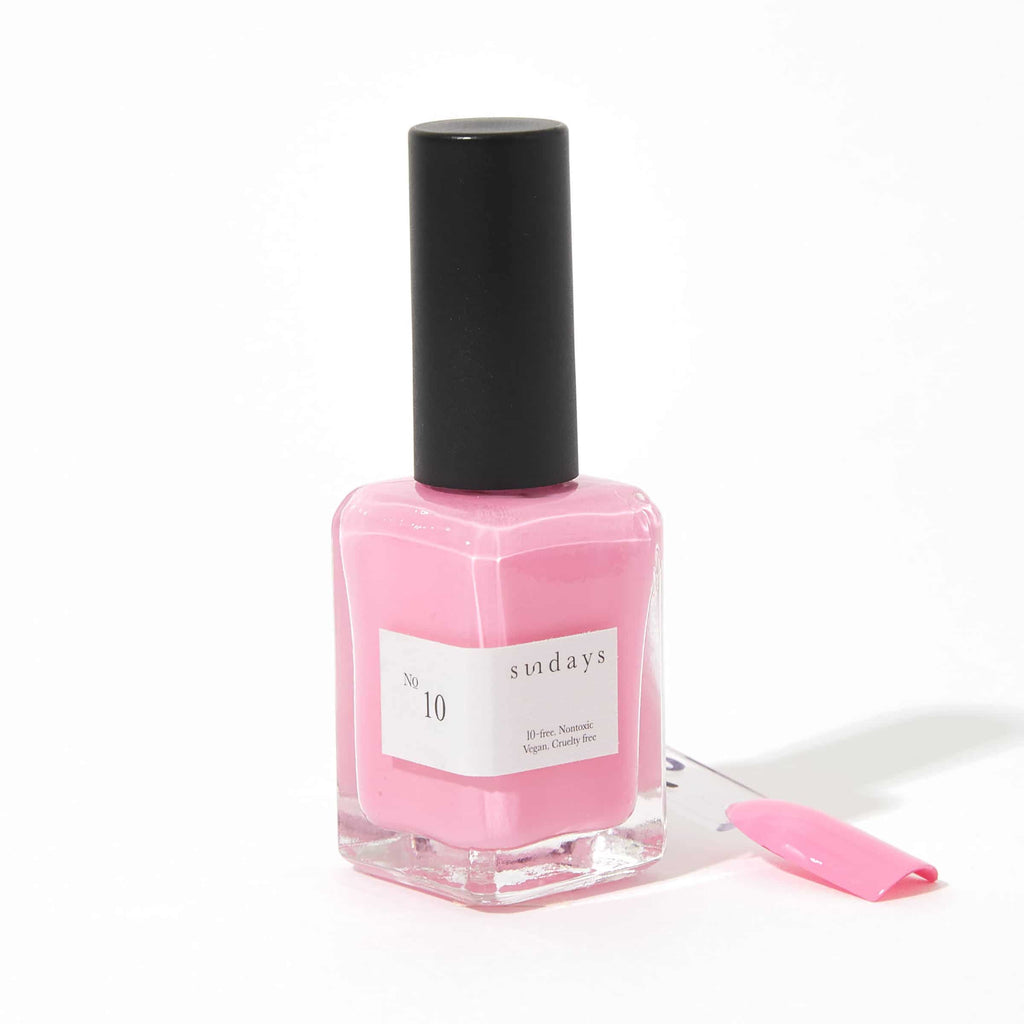 Non-toxic nail polish in pink