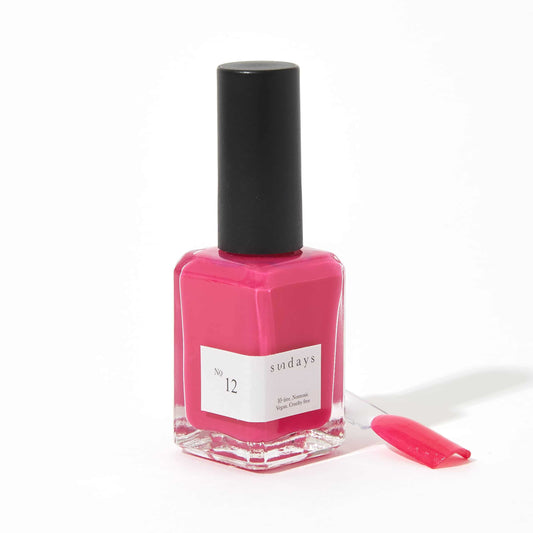 No.12: Fuchsia Pink non-toxic nail polish