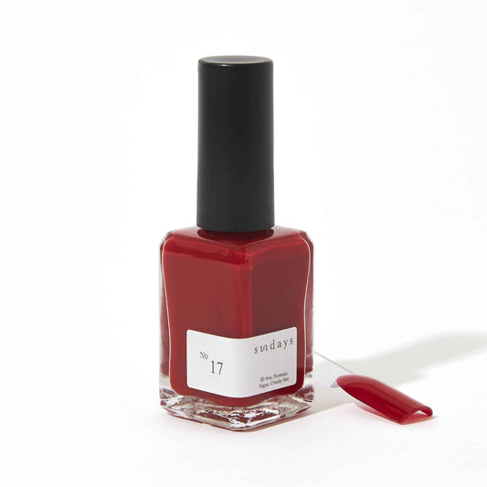 Non-toxic nail polish in deep maroon