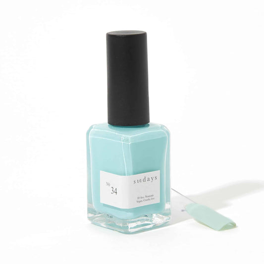 No.34: Non-toxic Eggshell Turquoise nail polish