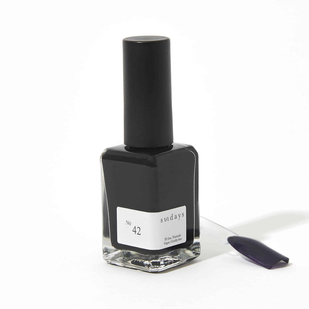 Non-toxic nail polish in onyx black