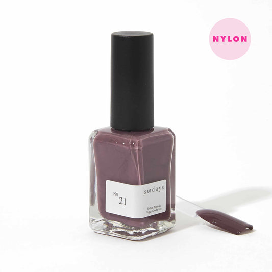 Non-toxic nail polish in purple gray