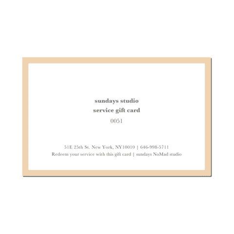 Service Gift Card $75 (only for studio services)